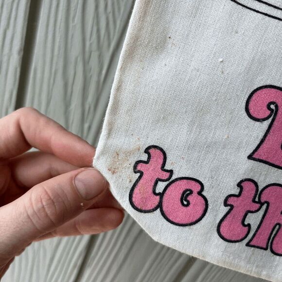 Vintage RAID! Bug Out to the Beach Canvas Drawstring Bag 80s Promo 18"x11" - Picture 9 of 11